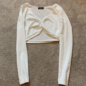 SHEIN white cropped top